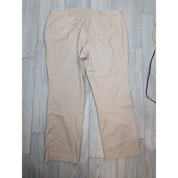 Talbots Signature Pants Womens 4 Tan Beige Slim Ankle Classic Fit Slacks 182 - Picture 2 of 6